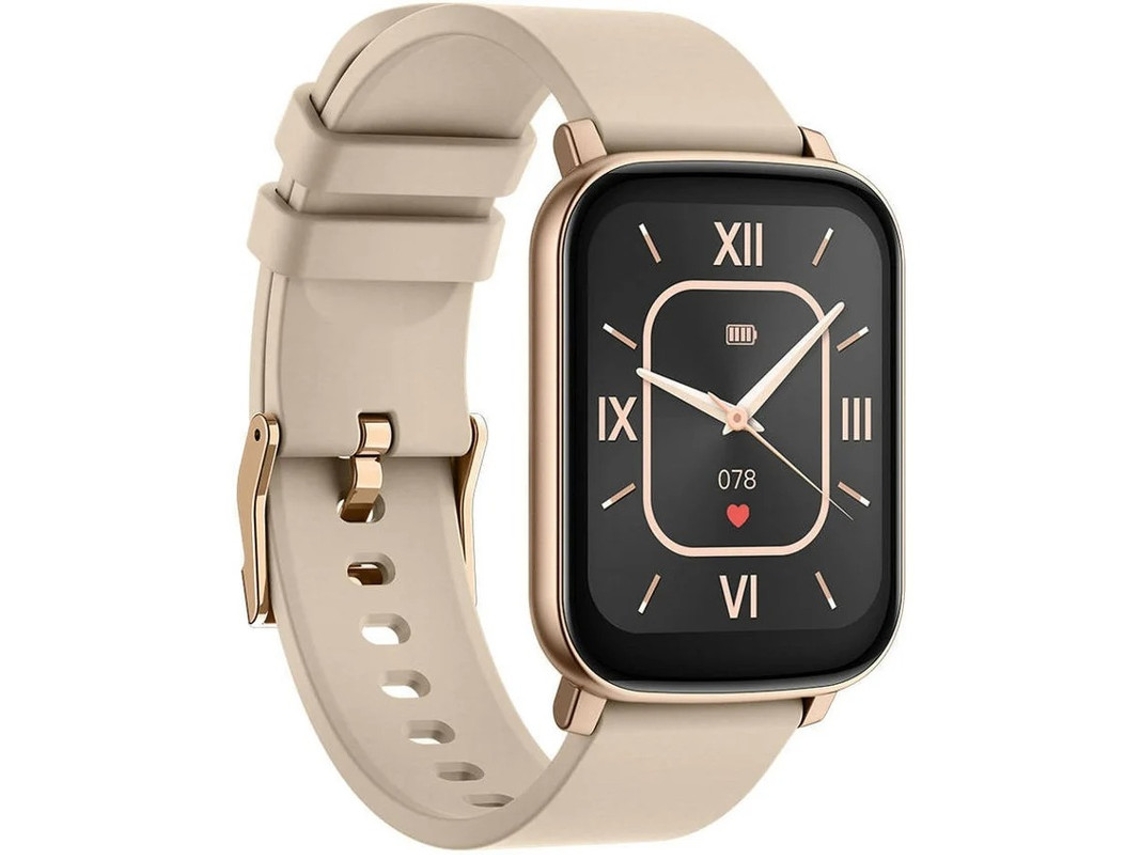Reloj inteligente de 1,69 pulgadas con monitor de actividad física, frecuencia cardíaca, sueño, 24 modos deportivos, calorías, podómetro, Bestvite (dorado)