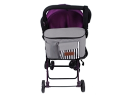Bolsa Cambiador Impermeable Para Cochecito De Bebé Con Compartimento Grande Y Abertura Para Toalla - Gris
