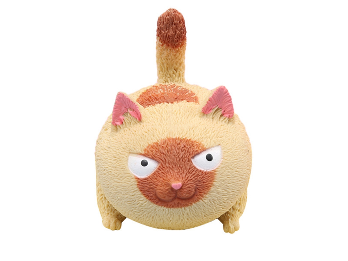 Pelota Antiestrés De Gato Cute Squeezy Toys Para Niños Y Adultos Amarillo Juguete Descompresión Sensorial