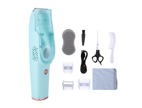 Cortapelos para bebés kit de corte de pelo a prueba de agua recargable e inalámbrico con aspiradora eléctrica silenciosa (verde)