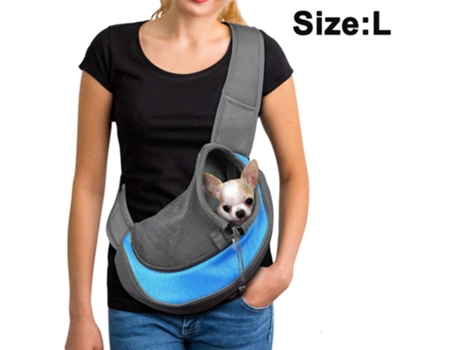 ELKUAIE Transportín para perros, malla transpirable, bolsa de viaje para mascotas con manos libres, correas acolchadas ajustables
