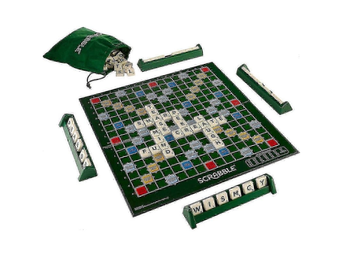 Juego De Scrabble De Lujo Con Fichas De Bloqueo Para La Diversión Familiar - Hf