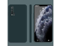 Dark Green2026 For Huawei Nova 6 5g Solid Color Imitation Liquid Silicone Straight Edge Dropproof Full Coverage Protective Case