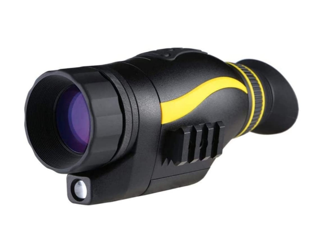 Dispositivo de visión nocturna por infrarrojos, monoculares digitales HD para tomar fotos nocturnas, videocámaras, color negro, cuádruple Yizhood (negro)