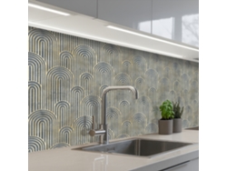 Salpicaderos De Cocina Lazo - Oro - Azul 200x60 Cm