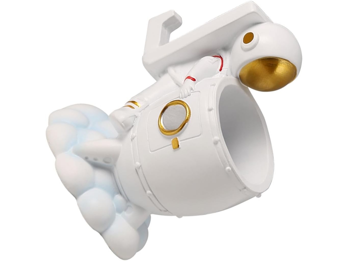 Portalápices Con Forma De Astronauta En Resina Multifuncional, 14 Cm, Diseño Original, Organizador De Escritorio.
