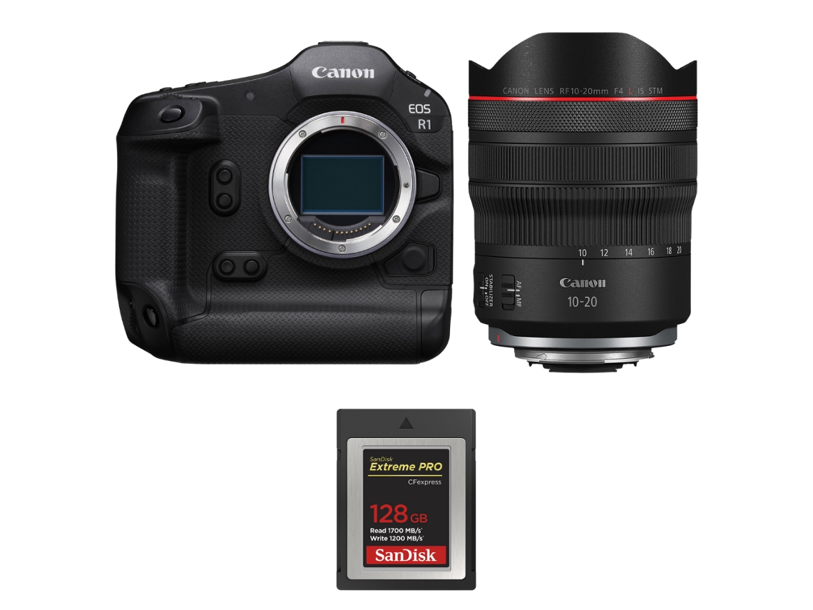 Canon Eos R1 + Rf 10-20mm F/4 L Is Stm + 1 Sandisk 128gb Extreme Pro Cfexpress Type B + Ebook “20 Consejos Para Fotos Que Impactan”
