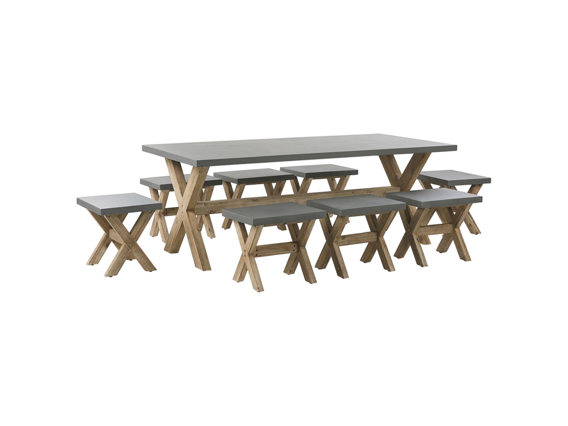 Conjunto de Jardín Olbia 213955 (Gris - Fibrocemento -100x200x75 cm)