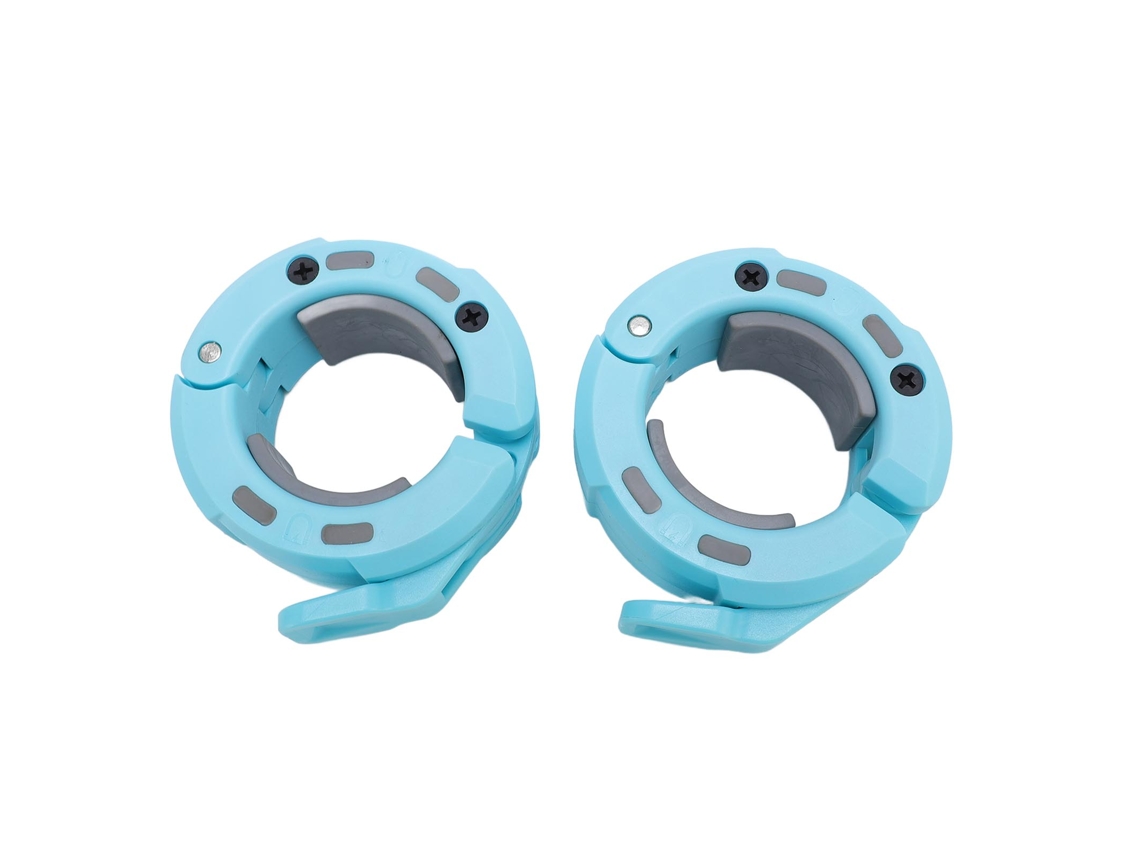 2 Abrazaderas Magnéticas Para Barra Con Liberación Rápida Para Barras De 50 Mm, Entrenamiento Con Pesas, Color Gris Y Azul.