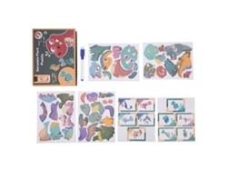 2026-puzzle De Animales Magnético Con Tablero Borrable Juguete Educativo Para Niños Regalo Dinosaurio