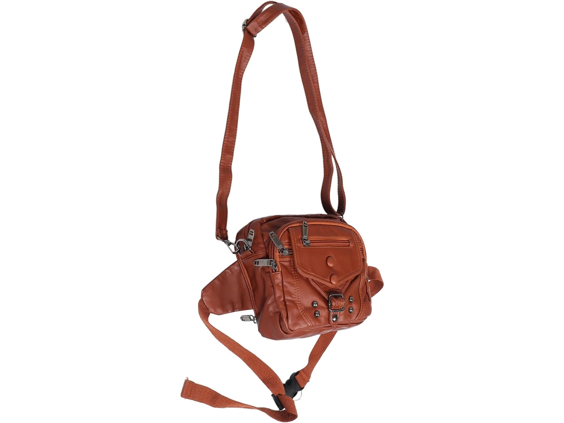 Bolsa De Ombro Feminina Leve Em Pu, Com Amplo Espaço Interno, Estilo Retrô Com Vários Bolsos, Confortável Para Usar.