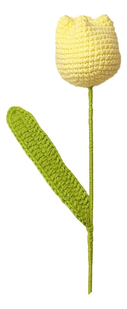 Nueva flor de ganchillo, flor artificial para cumpleaños hecha a mano Emvayotoy