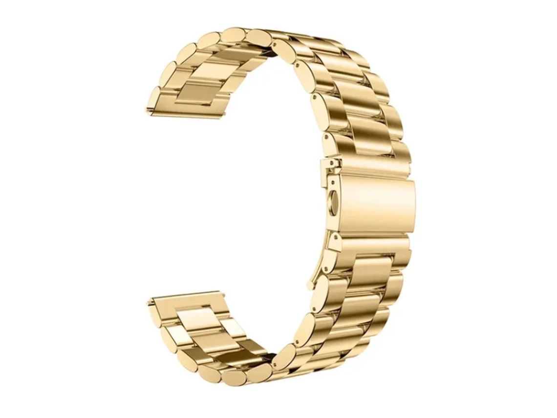 Correa De Acero + Herramienta Gift4me Para Garmin Forerunner 70 - Oro