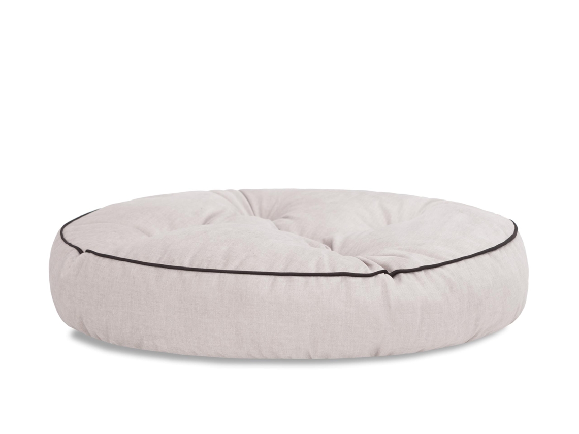 Cojín redondo acolchado para suelo, cojín para silla y asiento, cojín de meditación, diámetro 57 cm - Beige SALES CORE