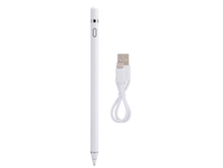 Lápiz Táctil Universal Con Batería De Litio Integrada Para Tabletas Y Teléfonos Móviles - Blanco