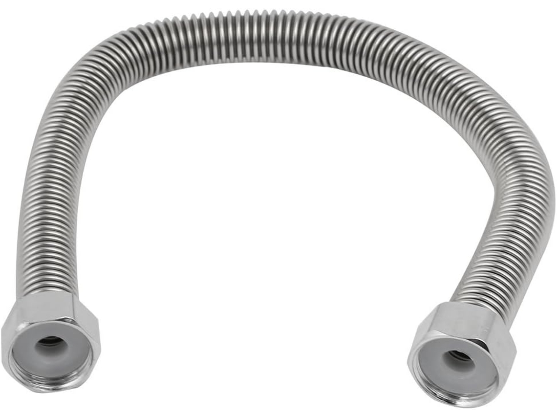 Manguera de entrada de agua de fuelle de acero inoxidable de 40 cm con rosca F1/2'' 'g1/2' de 20 mm CHABERLU