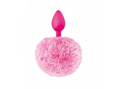 Plug Anal de Silicona SWEET CARESS con Cola de Conejito Rosa