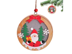 Adornos luminosos de madera para árbol de Navidad con Papá Noel NEVEANCE