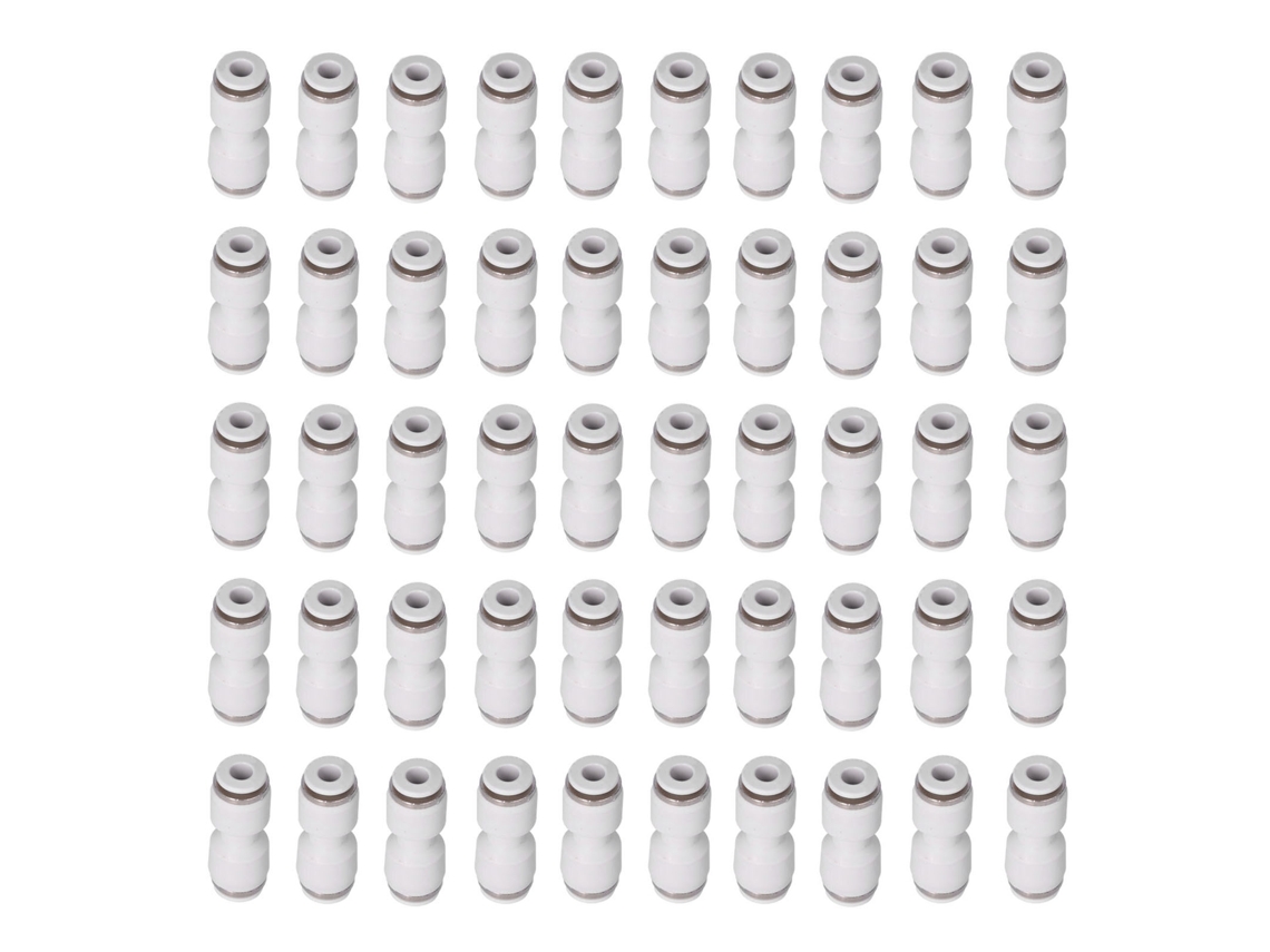 Conector neumático de conexión rápida para conexión recta, 50 unidades PU8, para conectar tubos y tuberías de aire.