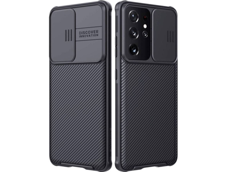 Funda para Samsung Galaxy S21 Ultra PHONESHIELD Camshield Nillkin Negro