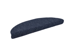 Maison Exclusive - Alfombrillas Autoadhesivas Para Escaleras, 20 Unidades, 56x17x3 Cm, Color Azul, Diseño Semicircular