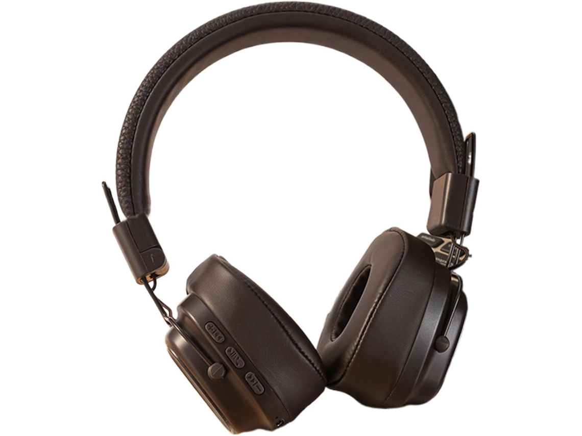 Auriculares con cable, estilo viaje, con graves de estilo vintage, diseño robusto y circumaural para mujer. SFUSHOS
