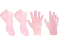1 Conjunto De Meias Esfoliantes E Hidratantes E Luvas De Tratamento