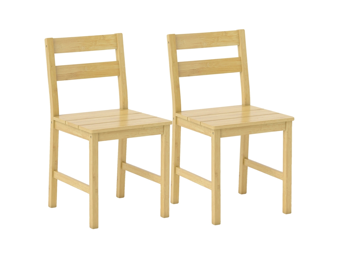 Sillas de comedor, construcción de bambú, diseño que ahorra espacio, color