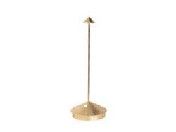Lámpara De Mesa Led Inalámbrica Recargable Y Regulable Pina Pro Gold Leaf Color Zafferano