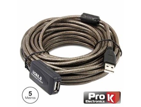 Cable PROK Usb-A 2.0 Macho / Usb-A Hembra Amplificado 5M
