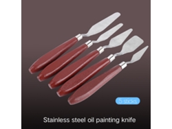 Juego De 5 Espátulas De Acero Inoxidable Para Paleta De Pintura Acrílica Y Al Óleo Para Artistas.