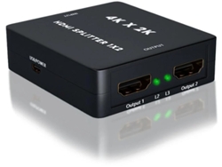 Divisor HDMI 4K 1x2, 1 entrada, 2 salidas, Distribuidor HDMI de 2 vías, Amplificador, Versión 1.4, Compatible con 3D HDCP, Negro, Bestvite