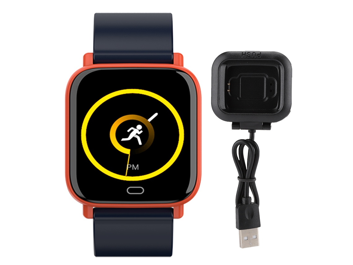 Pulsera Inteligente (monitorización De Frecuencia Cardíaca, Monitorización De Presión Arterial) Nuevo Modelo S20 1.3 Pulgadas Interfaz De Usuario Dinámica Monitoreo De Salud Gris-naranja