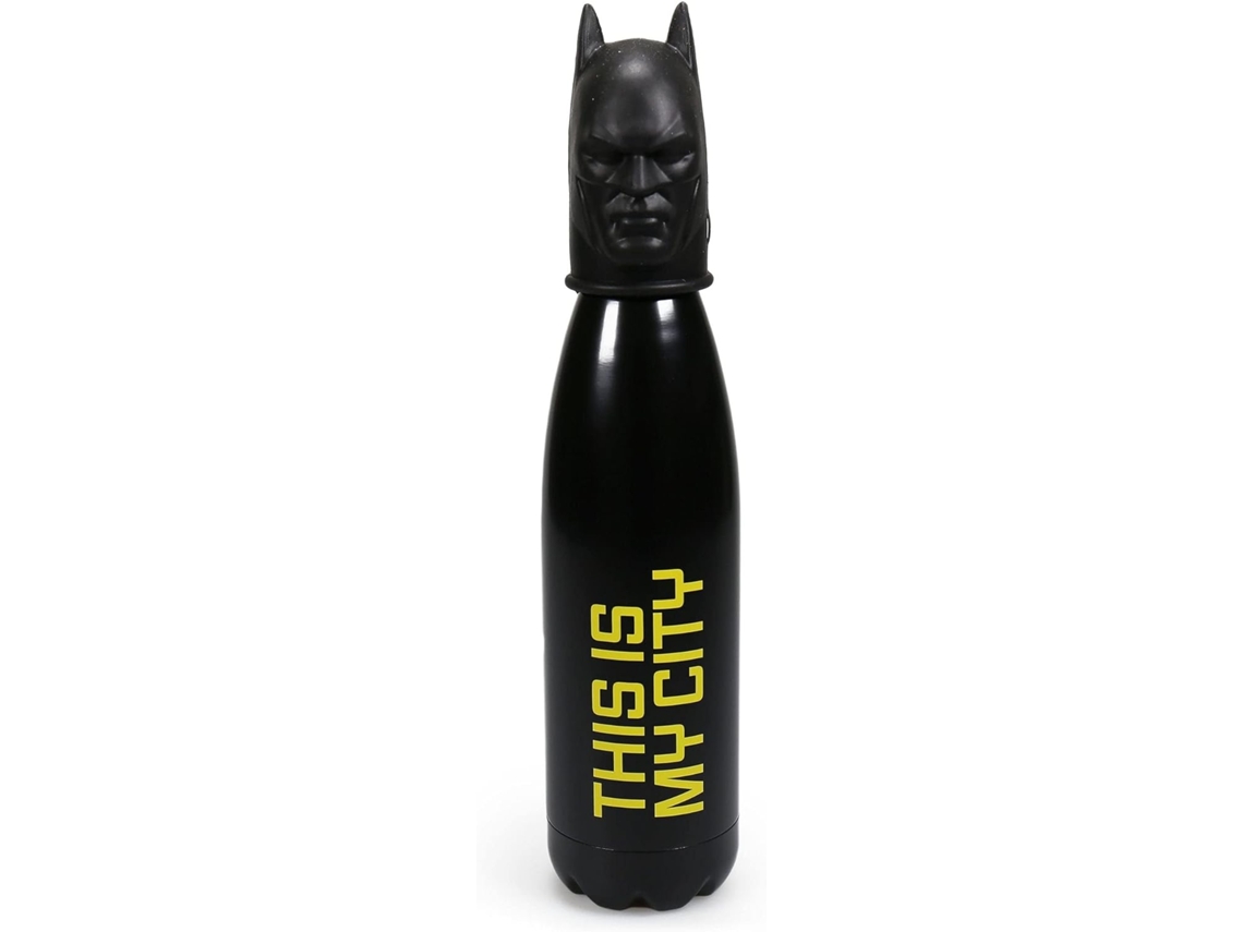 Garrafa 3D Batman This Is My City Dc Metálica 500 Ml