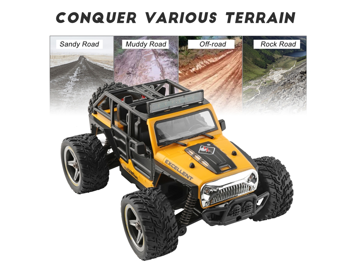Coche todoterreno teledirigido Anub Wltoys 22201, 22 km/h, pista corta, escala 1/22, 2,4 GHz, listo para usar, con luces LED, para niños y adultos.