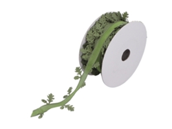 Cinta De Regalo De 1.6 Pulgadas De Ancho, Hoja Forma Sólida, Decoración Diy Para Bodas, Verde