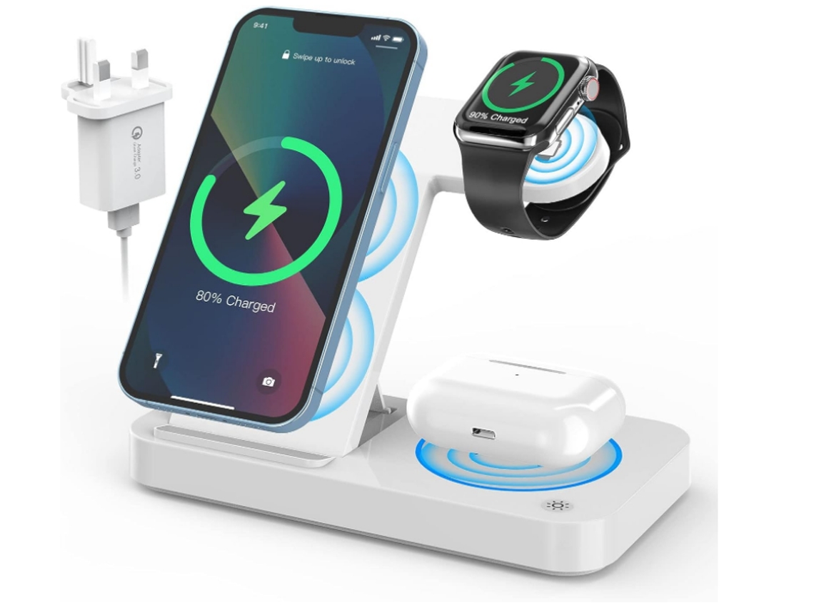 Cargador Inalambrico Fast Series Telefono Yizhood Blanco