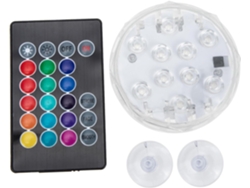 Luz Led Subacuática Inoomp Con Control Remoto, Rgb Multicolor, Luz Sumergible Con Ventosa Para Piscinas Elevadas,