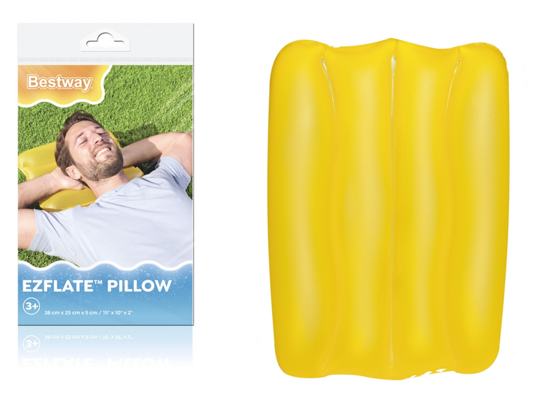 Almohada inflable 38 x 25 cm Amarillo Bestway 52127