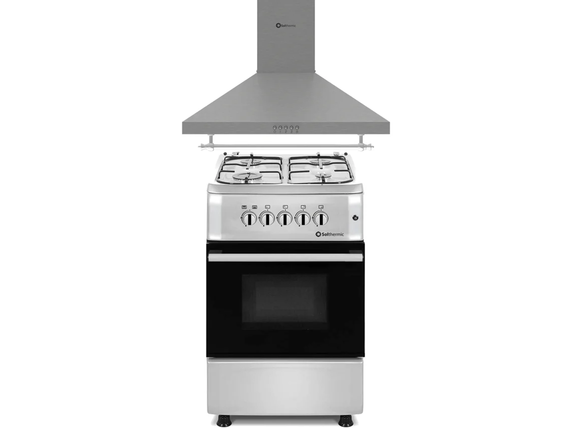Estufa de gas Solthermic® Combo Pack Inox F5s40g2i Extractor de aire H60p Inox