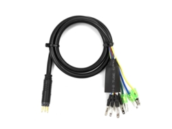 Adaptador de motor para conversão de bicicleta em bicicleta elétrica com conector macho, sensor Hall de 6 pinos e fase E de 3 pinos.
