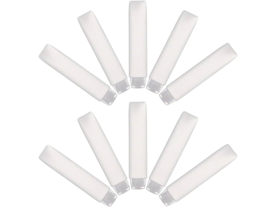 Lot De 10 Set De Flacons Souples De Voyage En Pe 50 Ml Translucides Contenants Compressibles Rech...