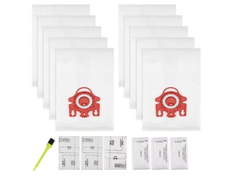 Paquete de 10 bolsas 3D Airclean de repuesto para bolsa de aspiradora Miele Fjm con 3 filtros de protección del Motor, 3 filtros Airclean