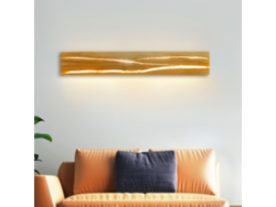 Lámpara de pared LED para interiores, moderna lámpara de pasillo de madera, 3000 K, blanco cálido, 50 cm, lámpara indirecta para sala de estar, 8 W, Nettlife