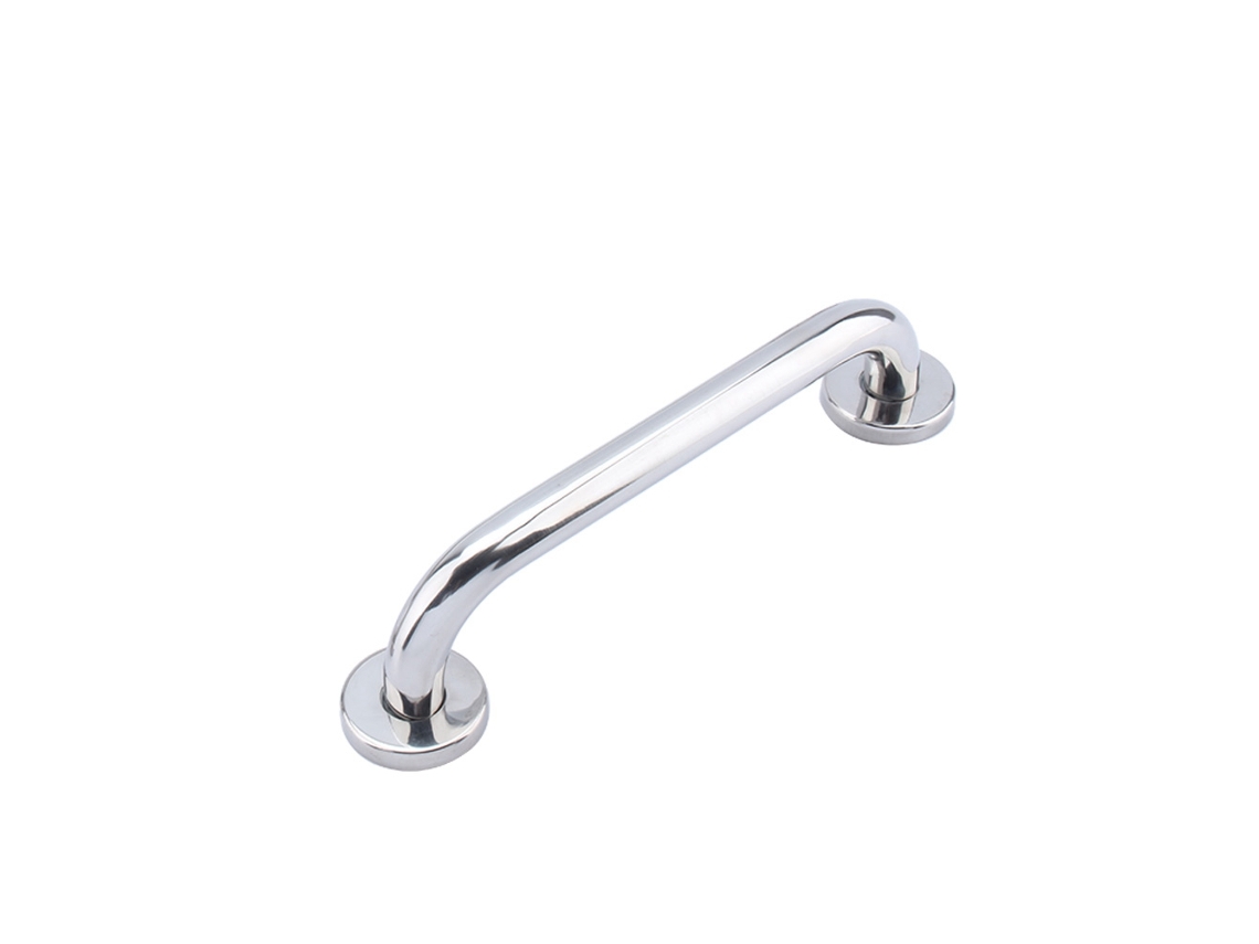 Elegante barra de apoyo para ducha de acero inoxidable, ideal para personas mayores, mango antideslizante, soporte de seguridad oculto, mantiene la apariencia.