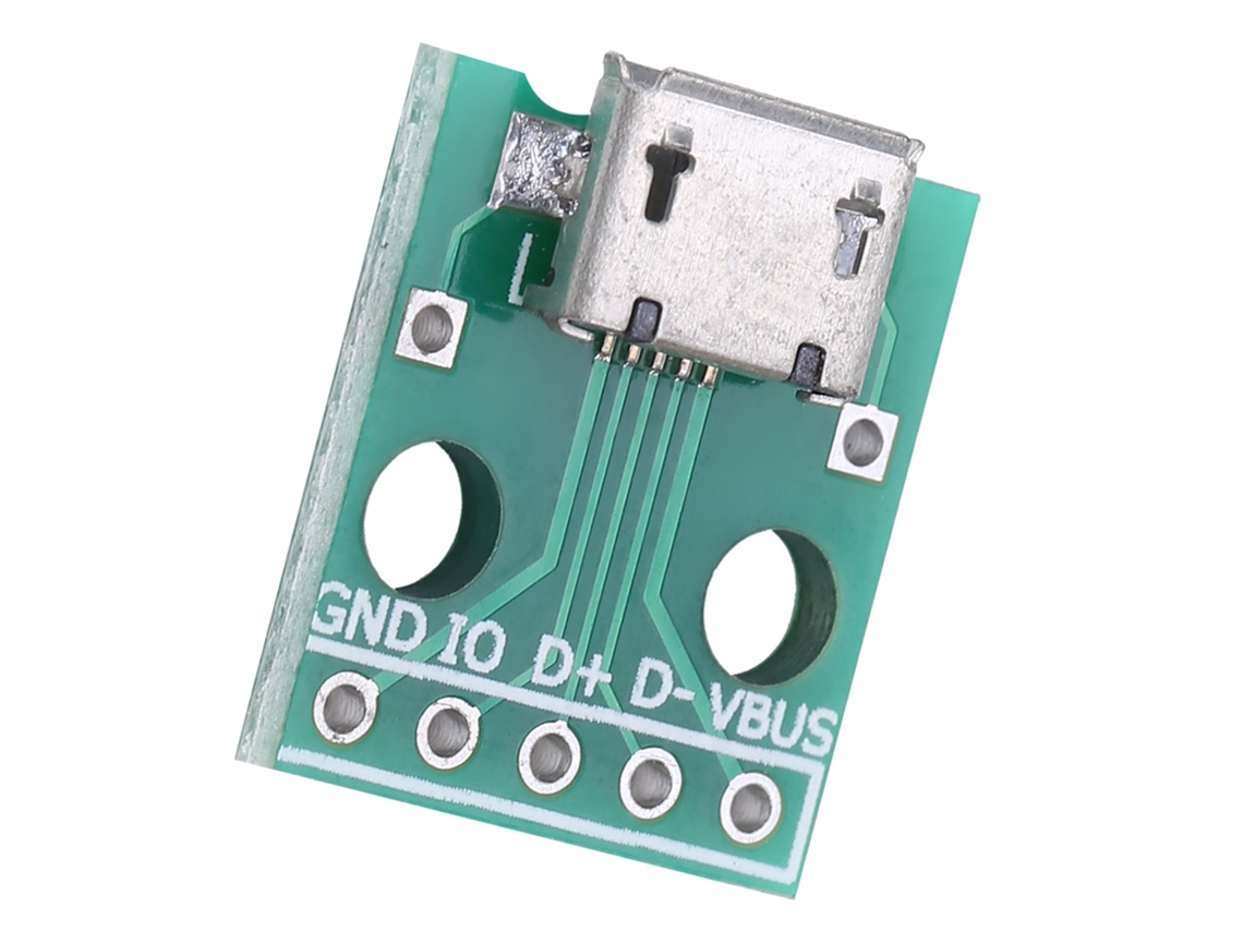 2026horizon-placa Adaptadora Micro Usb Hembra A Dip 5 Pines 2.54mm Pitch 10 Piezas