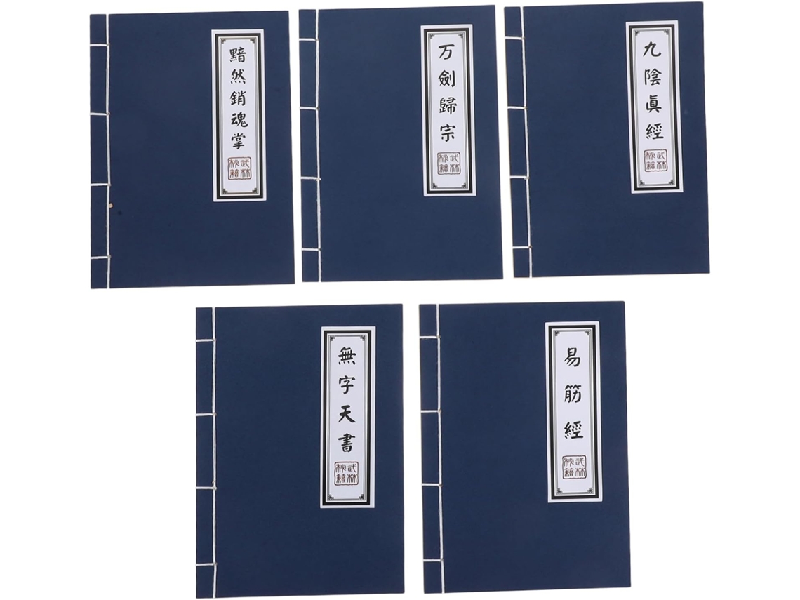Cuaderno Chino Antiguo, 5 Piezas, Páginas En Blanco