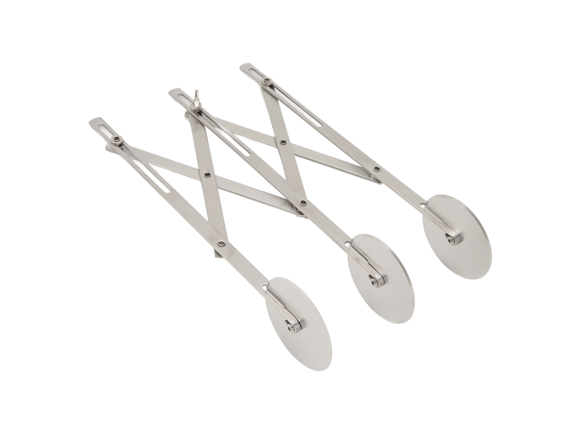 Cortador De Masa Con 3 Ruedas De Acero Inoxidable Para Pizza, Pasteles Y Galletas Con Un Corte Uniforme.