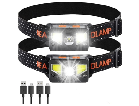 Linterna frontal Linterna frontal impermeable USB recargable 10 Linterna frontal LED superbrillante TURMIN