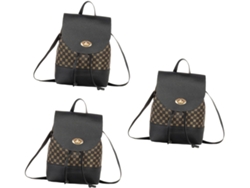Bolso Tote Grande Negro Con Cordón Ajustable Para Mujer.